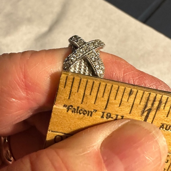 A Sterling Silver Ring with Pave CZs - Picture 8 of 8